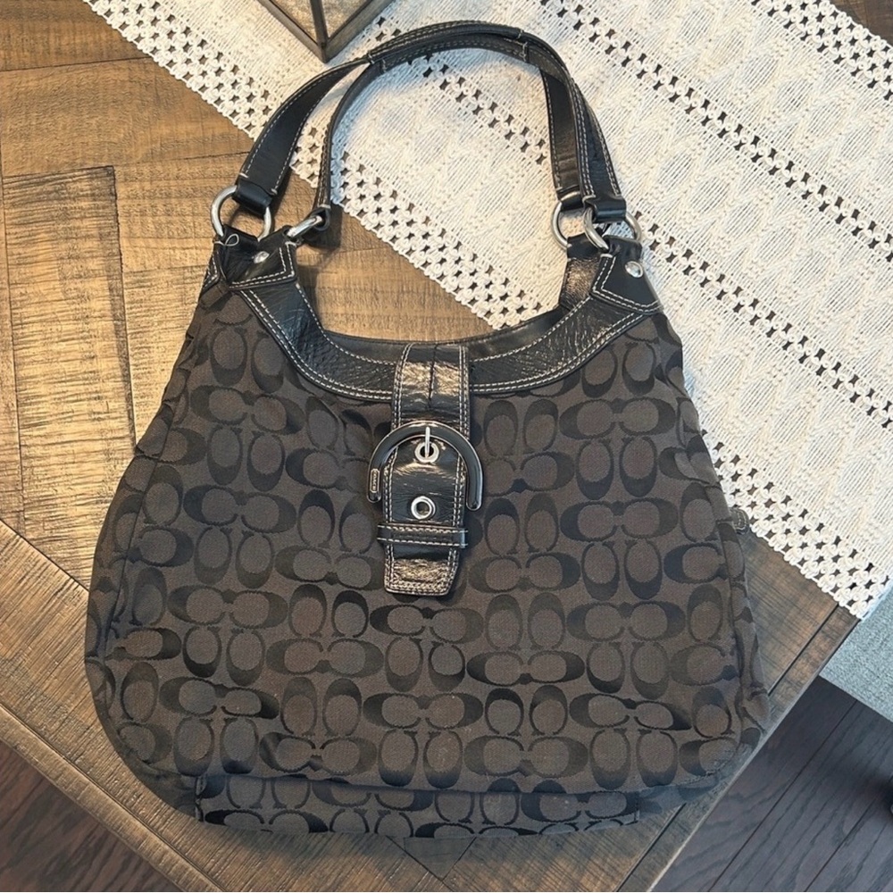 Coach BlackSignature Hobo Bag